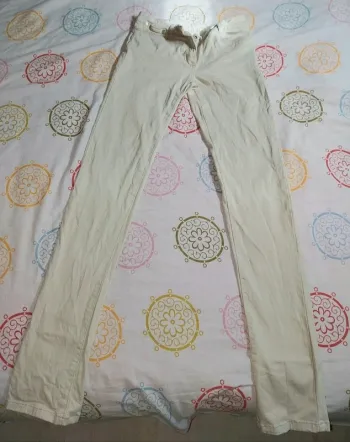 Pantalon femme stretch beige T34