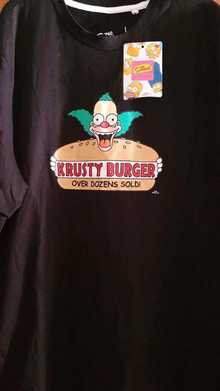 T-shirt The Simpsons Krusty Burger taille M - photo numéro 2