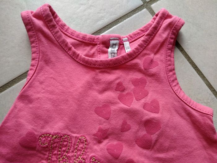 Ensemble débardeur rose et Panta court blanc à pois. bebe 6 mois - photo numéro 8