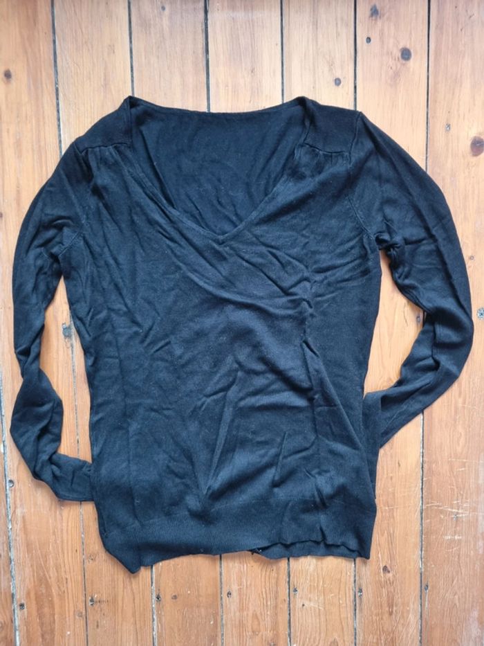 Pull fin noir taille M