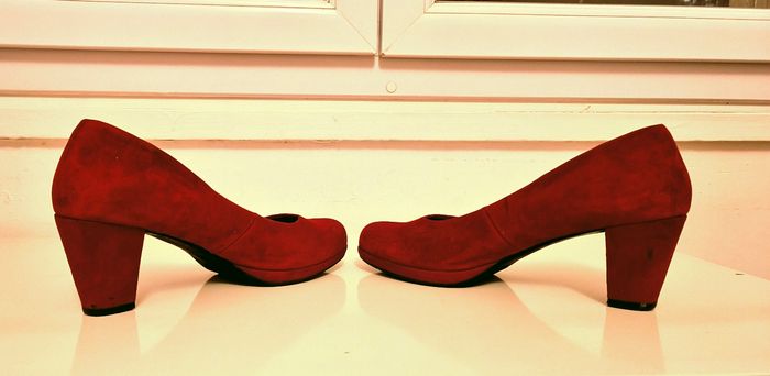 Escarpins rouges velours