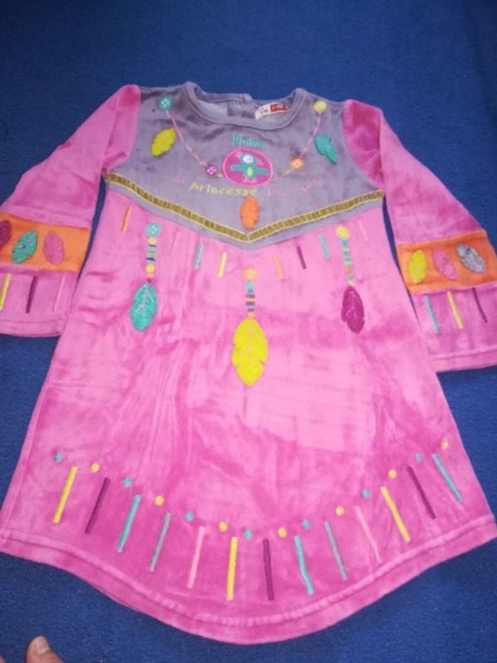 Robe de nuit fille 3 ans multicolore 100%coton très bon état marque DPAM