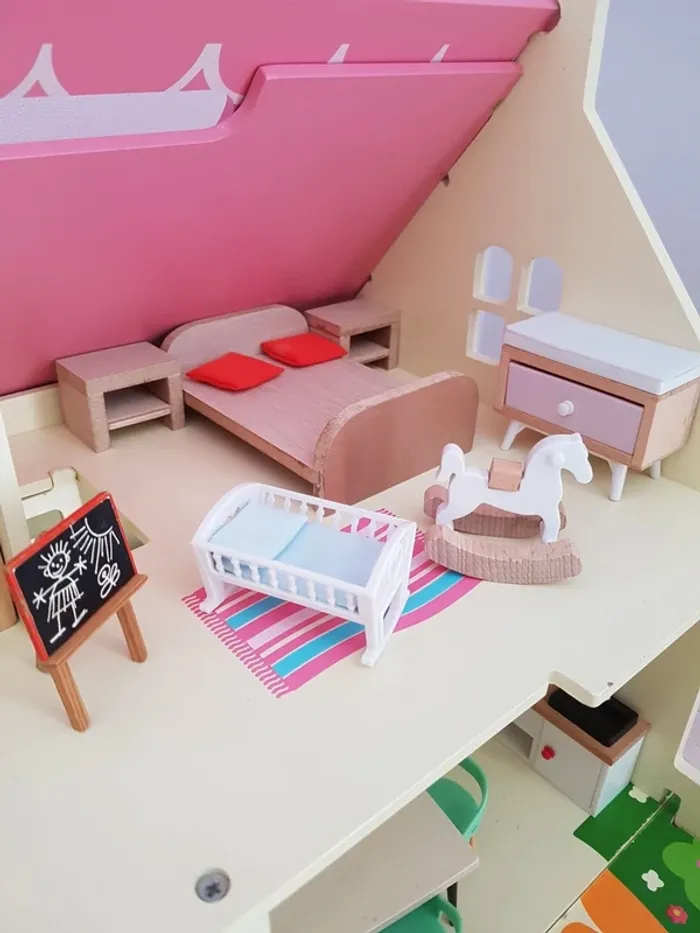 Mobilier et maison de poupée Blossom cottage en bois - photo numéro 14