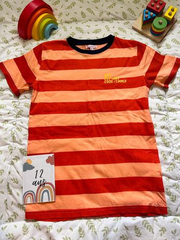 teeshirt manches courtes rayé 12 ans u essentiel