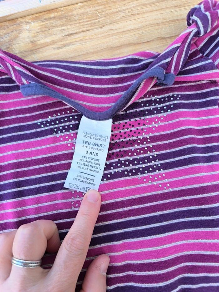 Ensemble t-shirt manches longues et pantalon fluide taille 3 ans en bon état - photo numéro 2