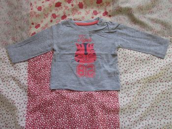 T-Shirt manches longues gris 3 mois