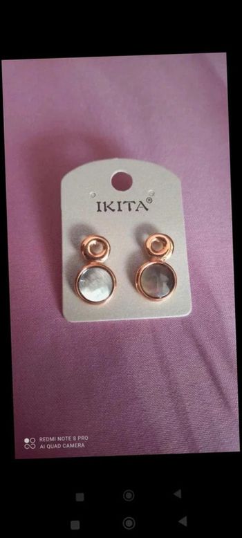 Boucles  d'oreilles ronds doré  ikita