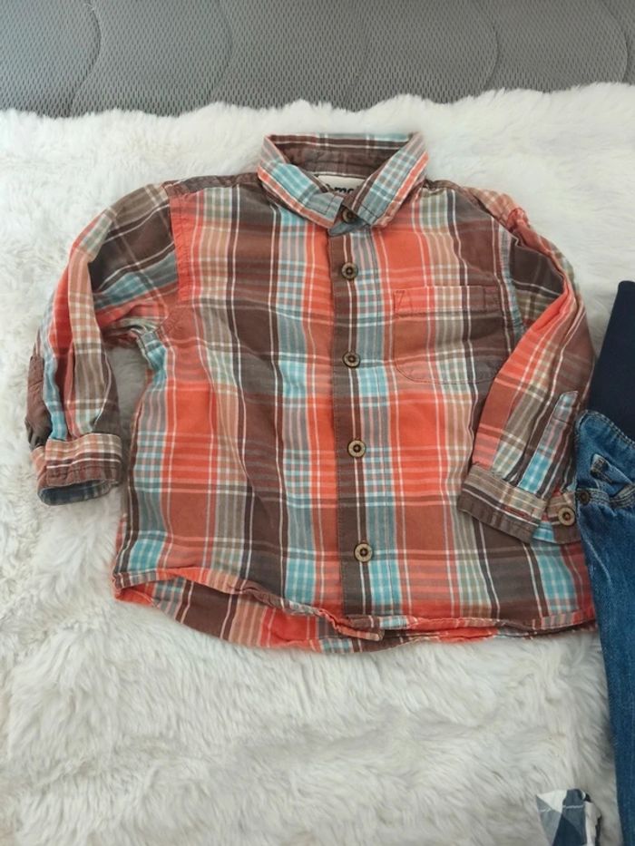Lot garçon 6 pièces – jeans Orchestra / Name It / Tex Baby + chemises + pantalon Kimadi + tHirts - photo numéro 7