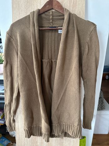 Gilet long active wear beige 