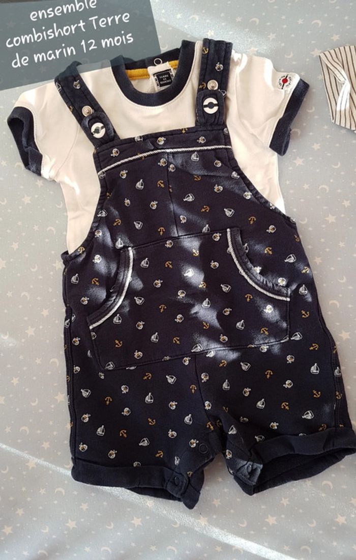 Ensemble combishort 12 mois Terre de marins