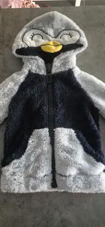 Veste polaire pinguoin pour garcon