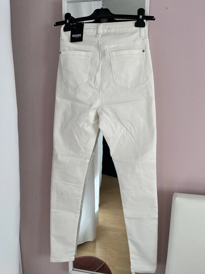 Jean skinny blanc - Miss Guided avec étiquette - photo numéro 5