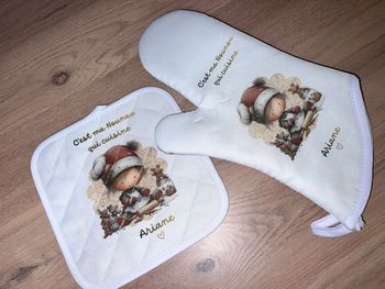 Ensemble gant et manique personnalisés 