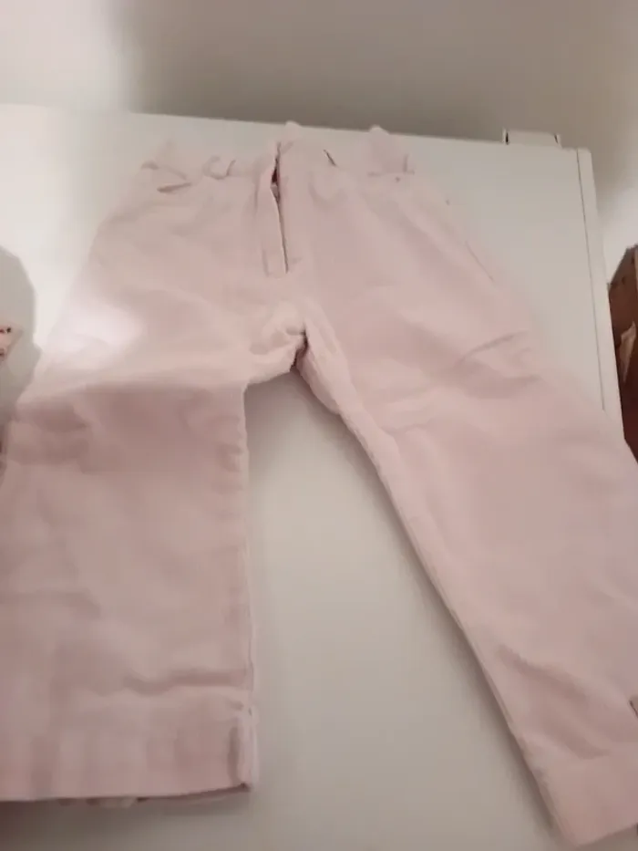 Pantalon 3 ans rose velour