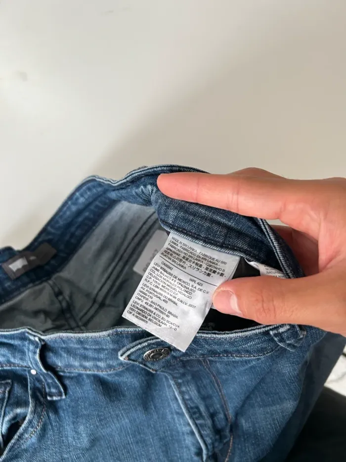Jean Levi's Femme Marine W32 L32 | Mid Rise Skinny | Taille 42 | Très Bon État | BP267 - photo numéro 5