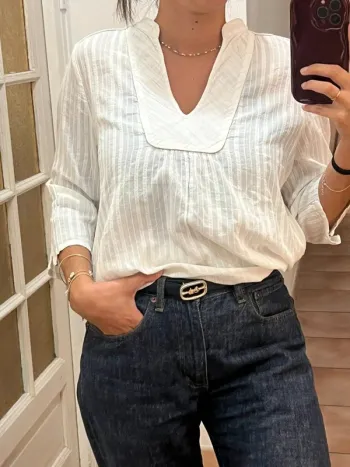 Blouse blanche chic parisienne - neuve - taille 40