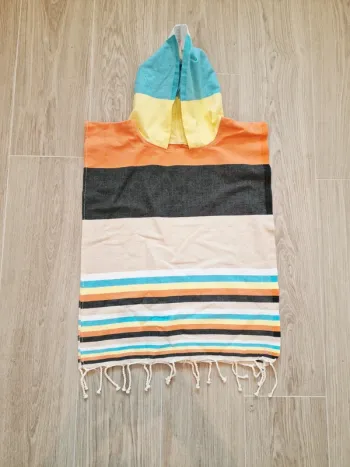 Poncho de bain avec capuche - Hammam - 60 x 60 cm