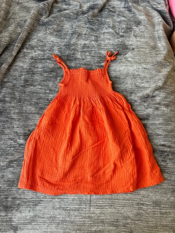 Robe bretelle gaze de coton