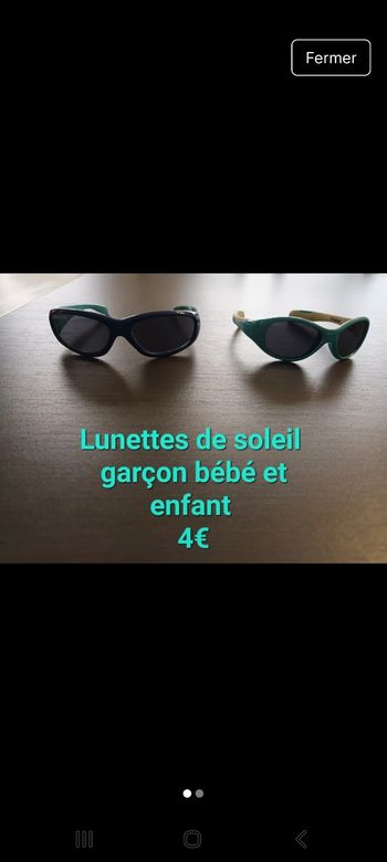 Lunettes de soleil garçon bébé et enfant