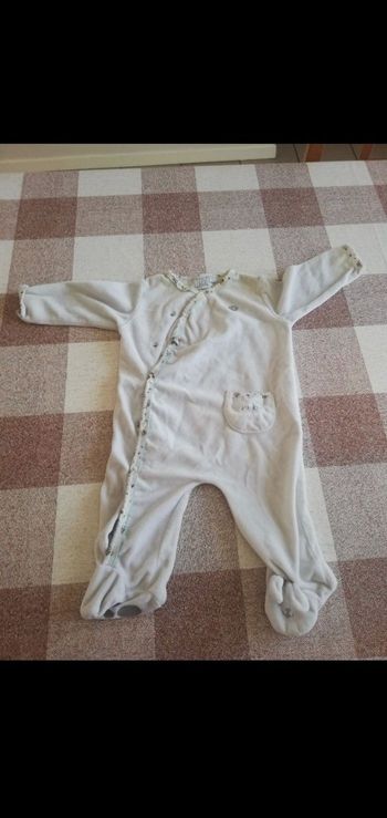 Pijama 6 mois épais vert pâle Cadet Rousselle