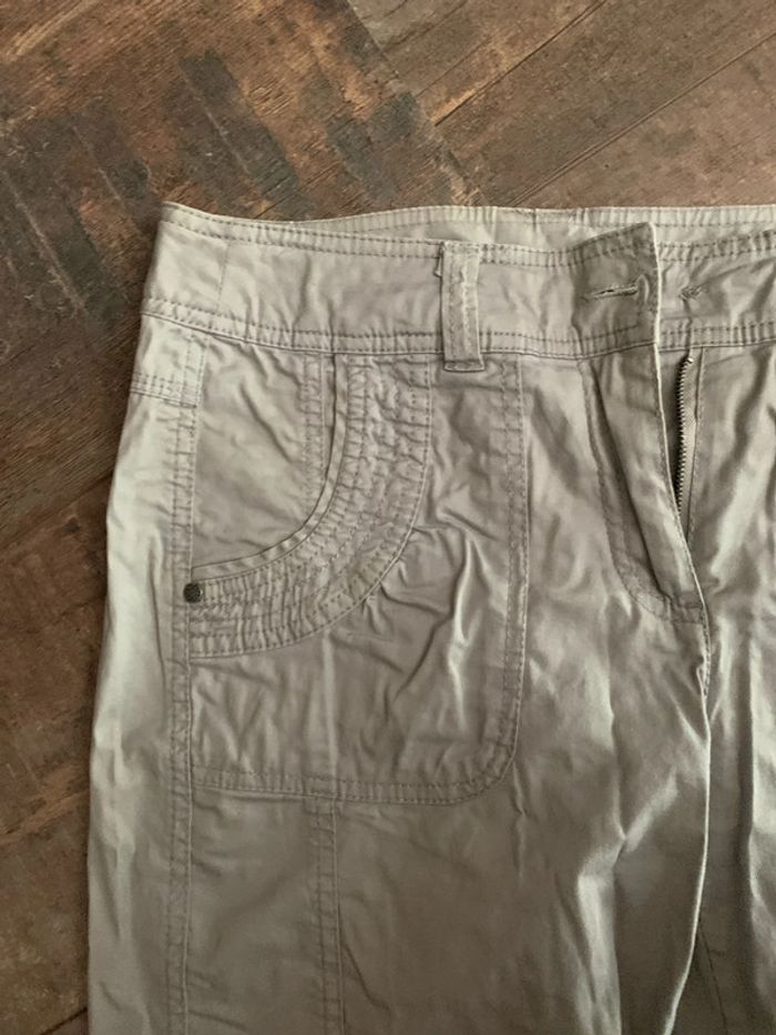 Pantacourt gris toile - photo numéro 3