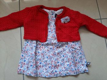 Ensemble tee shirt manches longues + gilet 9 mois
