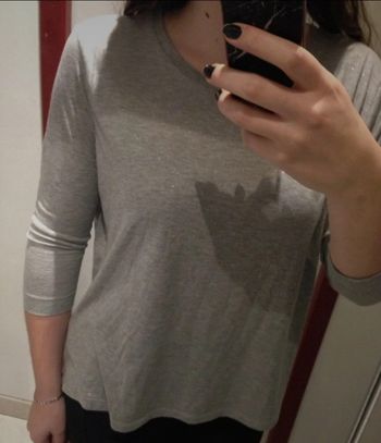 Pull gris femme