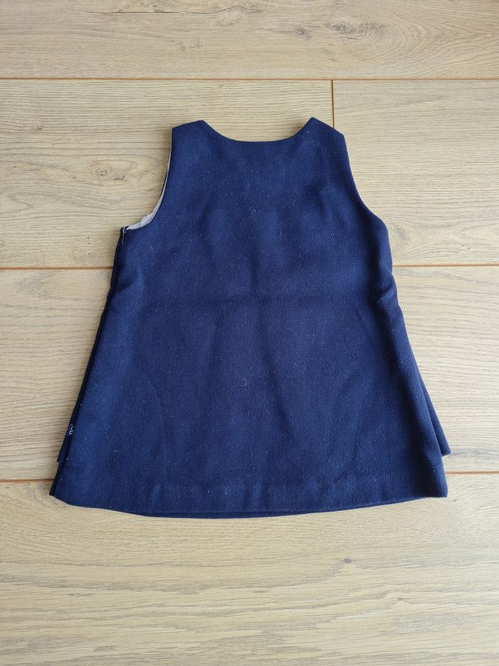 robe bleu marine et coeur jaune Obaibi 6 mois - photo numéro 3