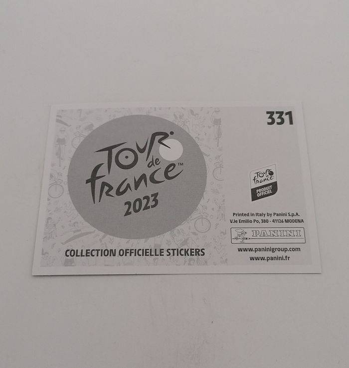 Panini Tour de France 2023 sticker N° 331. - photo numéro 3