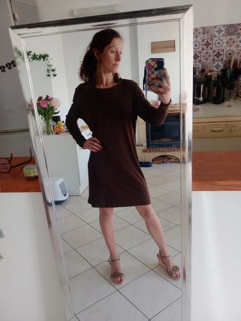 Robe femme 46 marron c81