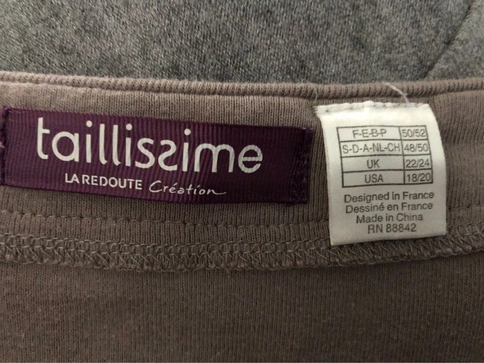 AN36- Blouse taupe fantaisie T 50-52 - photo numéro 11