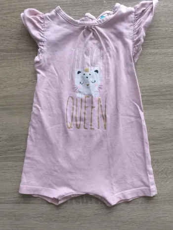 Barboteuse pyjama short 9 mois chat tex