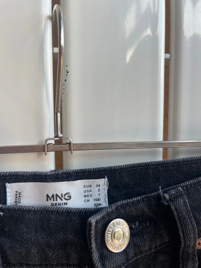 Jean noir droit Mango - Taille 34 - Très bon état - photo numéro 2