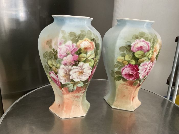 Lot de 2 vases B&C Bernardaud Limoges - photo numéro 2