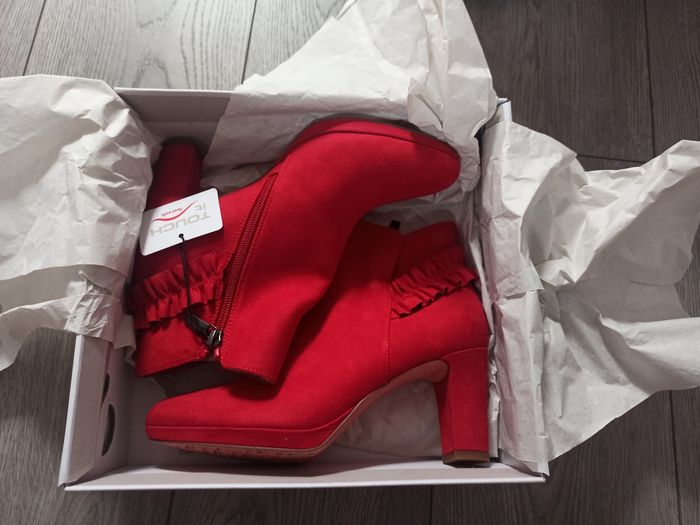 Bottines rouges Tamaris