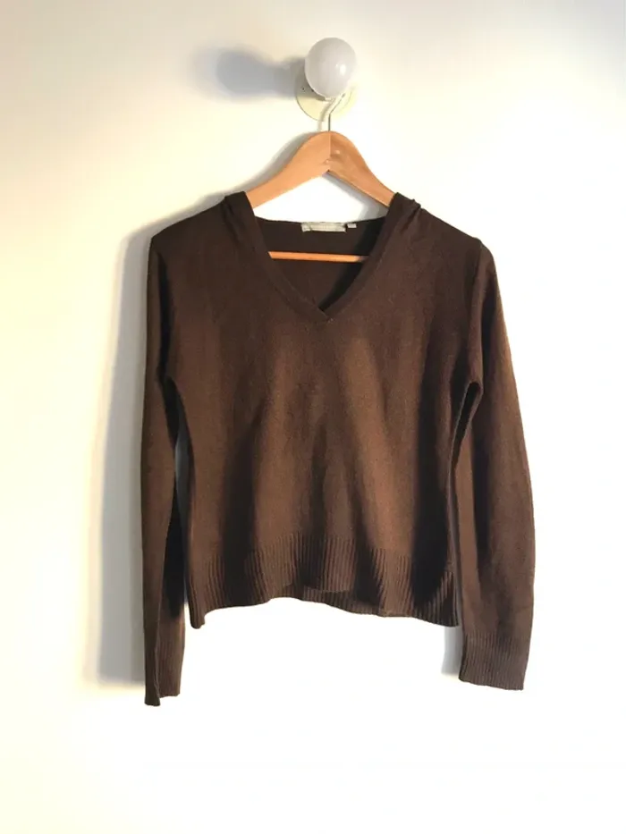 Sweat léger à capuche marron foncé 14 ans