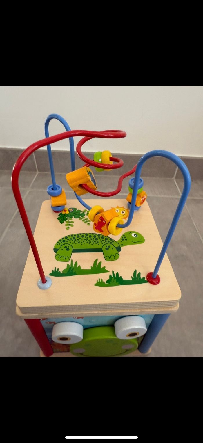 Cube activité en bois avec boulier - photo numéro 6