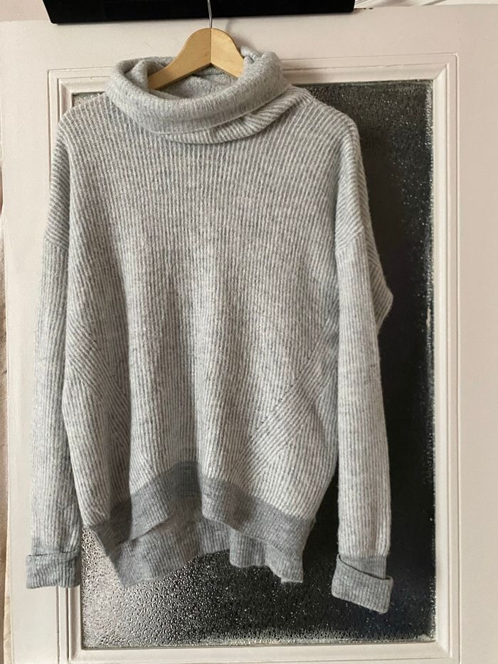 Pull col roule oversize gris Primark