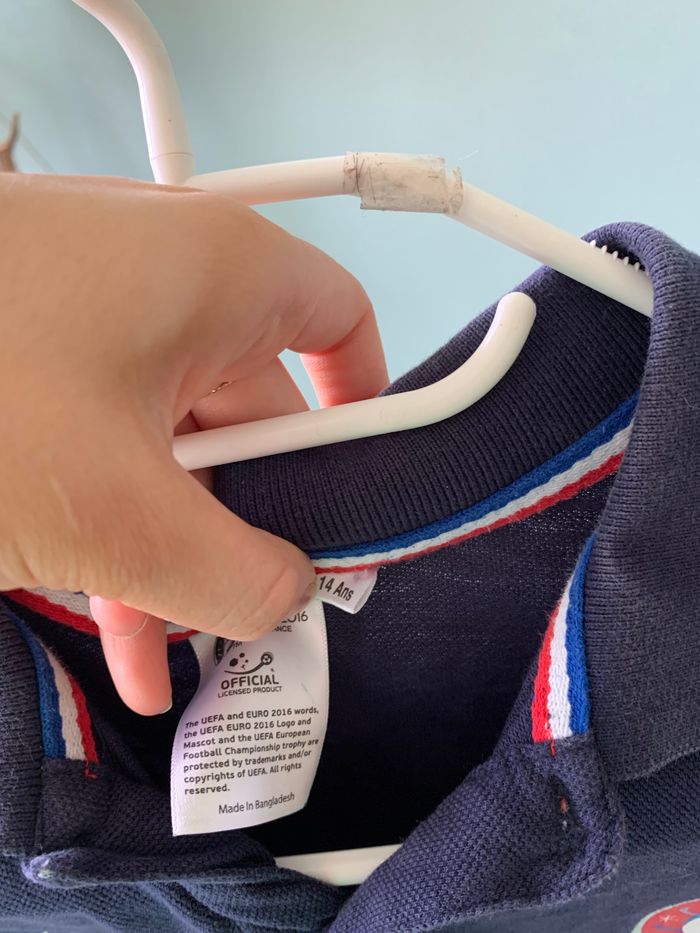 Polo garçon 14 ans bleu de l’euro 2016 - photo numéro 3