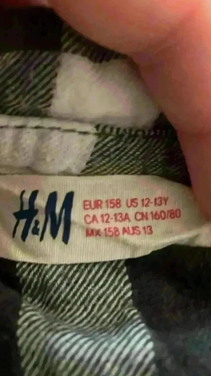 Chemise manches longues 12-13 ans – H&M – Noir et blanc - photo numéro 3