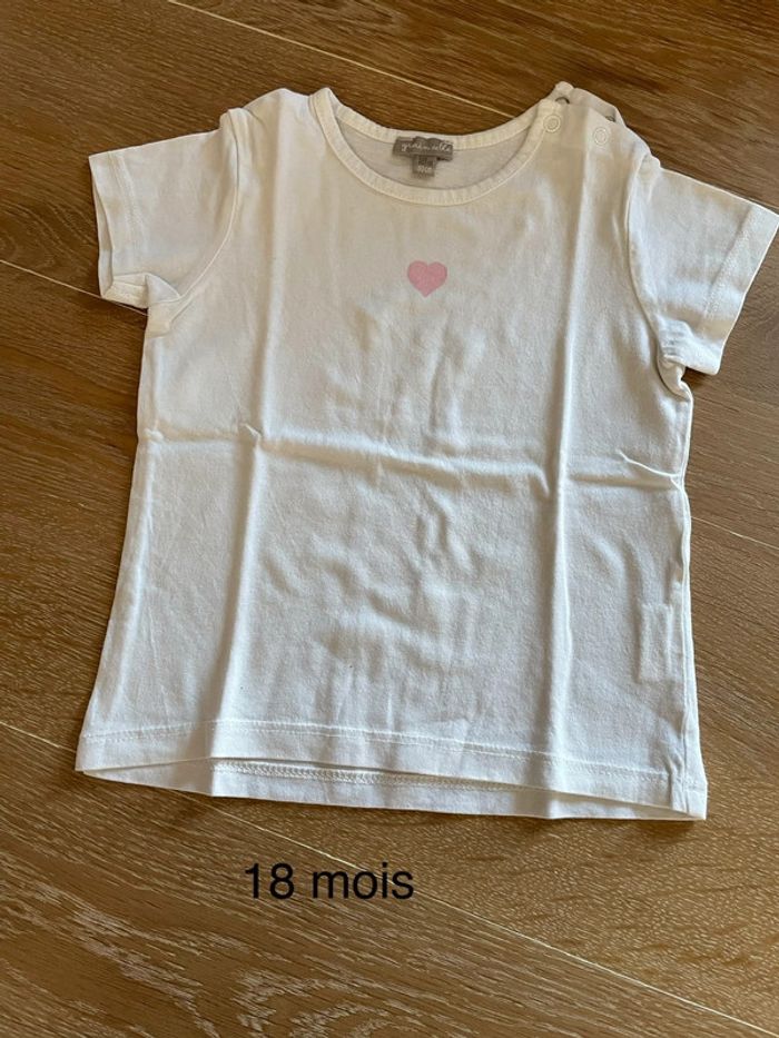 Lot de 2 T-shirts fille 18 mois - photo numéro 2