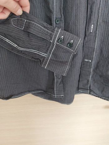 Chemise levis à rayures grise