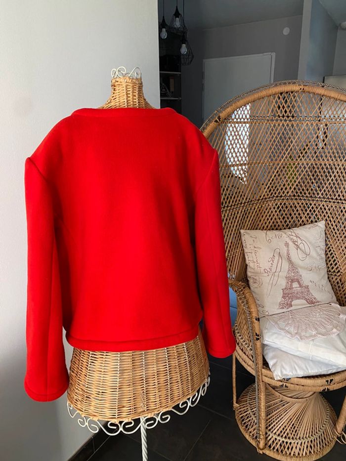 Veste vintage Casablanca par Hélène Racine rouge taille 36/38 fabrication française à Marseille - photo numéro 5