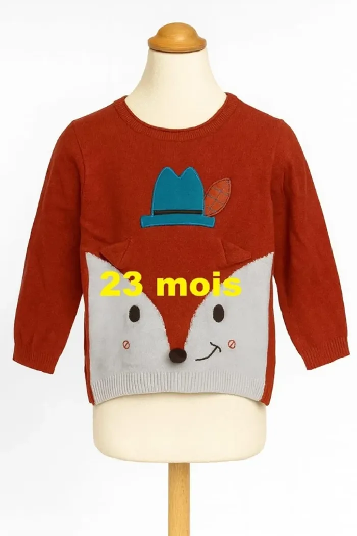 Pull motif renard DPAM Taille 23 mois