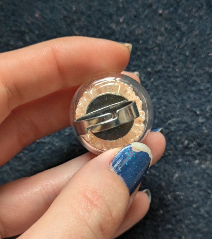 Grosse bague en verre style pylônes - photo numéro 3