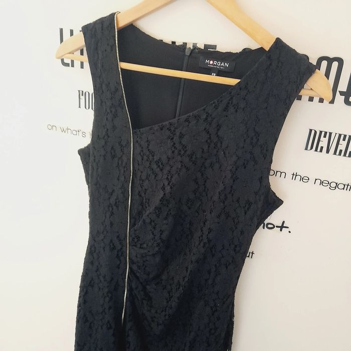 Superbe robe de soirée cérémonie chic dentelle noire Morgan - photo numéro 2