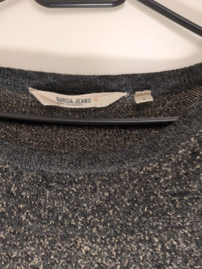 Pull gris chiné paillettes Garcia jeans S - photo numéro 6