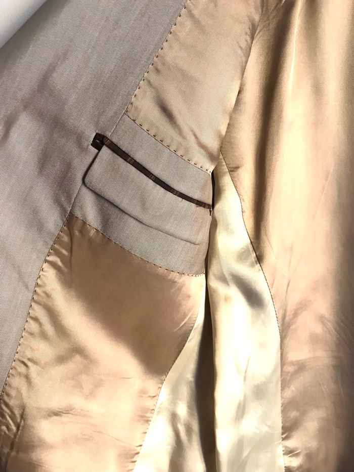 Veste de blazer beige homme Kenzo taille 52 en laine et soie. - photo numéro 2