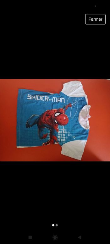 Tee shirt spiderman