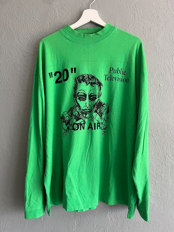 Tee-shirt à manches longues Off White « Public Television »
